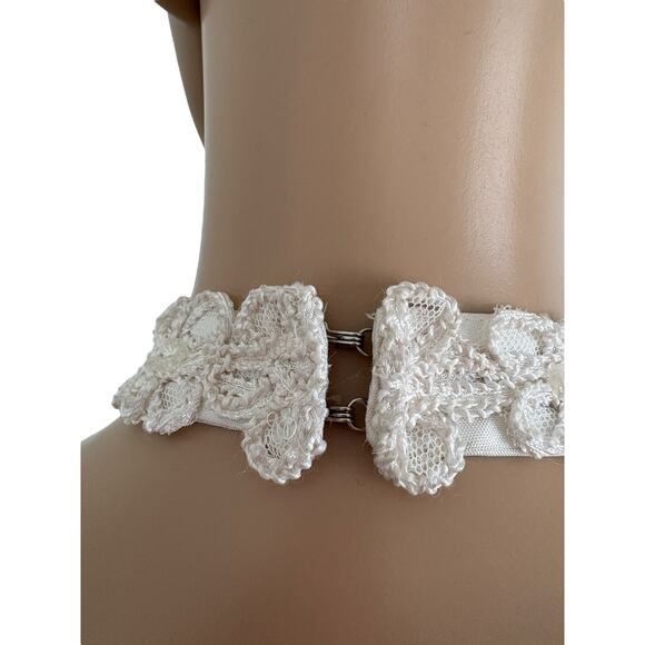 VTG Zum Zum Empire Waist Halter Maxi Dress 5/6 Whimsigoth Dark Fairy High Slit - Picture 7 of 10